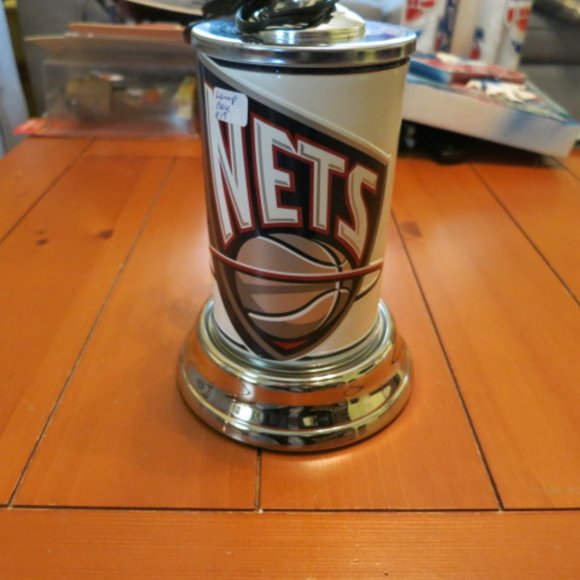 RARE NJ NETS Man Cave Lamp Base-1992 logo - Picture 1 of 3